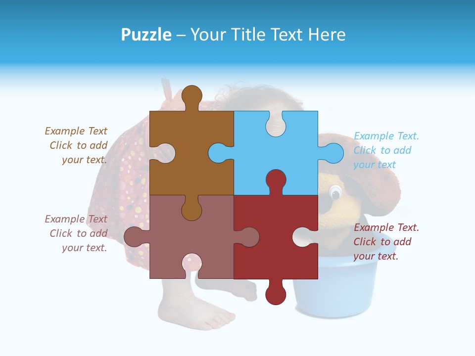 Baby With Pot And Toy PowerPoint Template