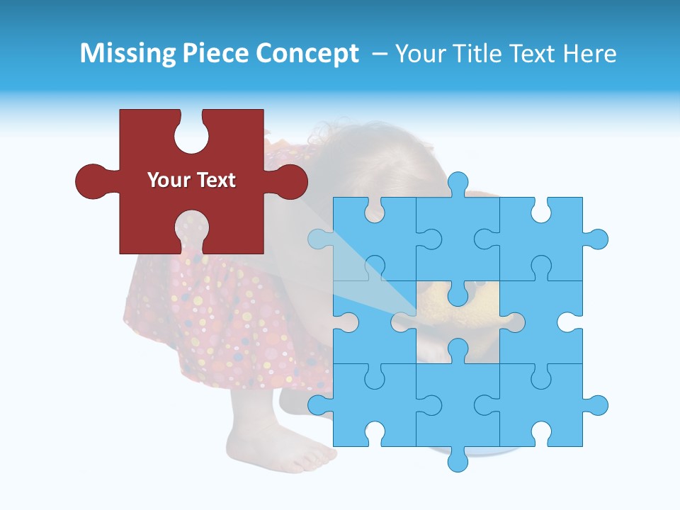 Baby With Pot And Toy PowerPoint Template