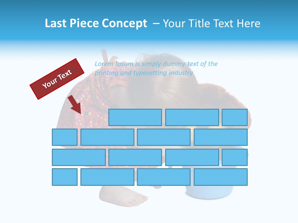 Baby With Pot And Toy PowerPoint Template