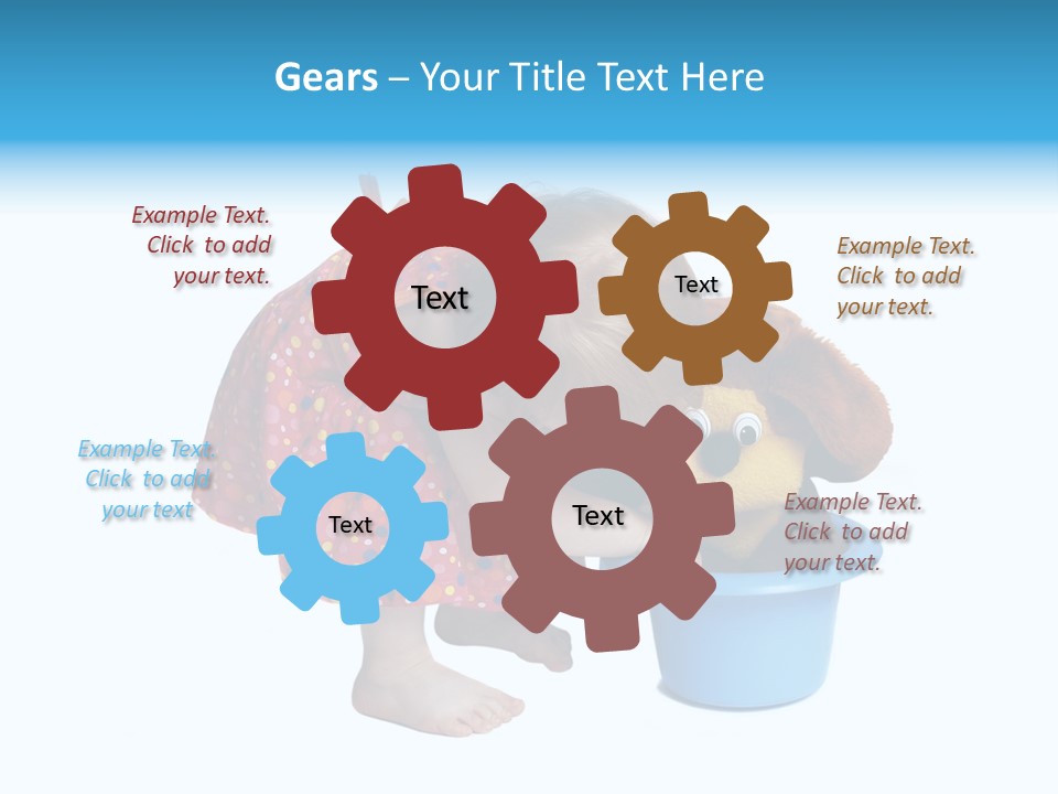 Baby With Pot And Toy PowerPoint Template