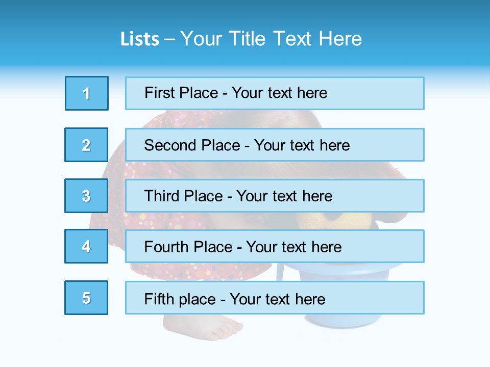 Baby With Pot And Toy PowerPoint Template