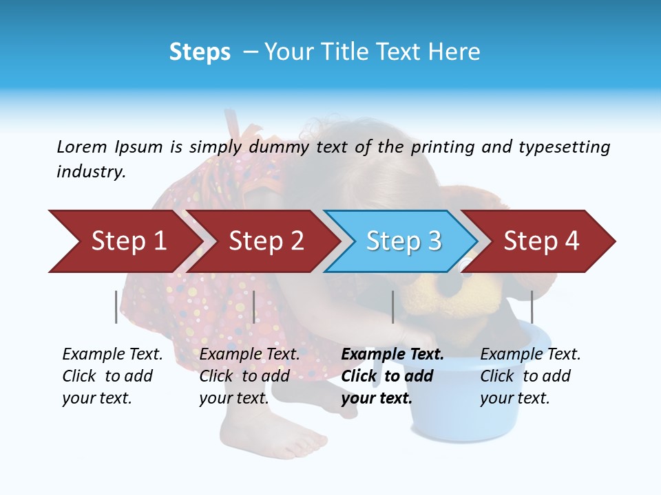 Baby With Pot And Toy PowerPoint Template