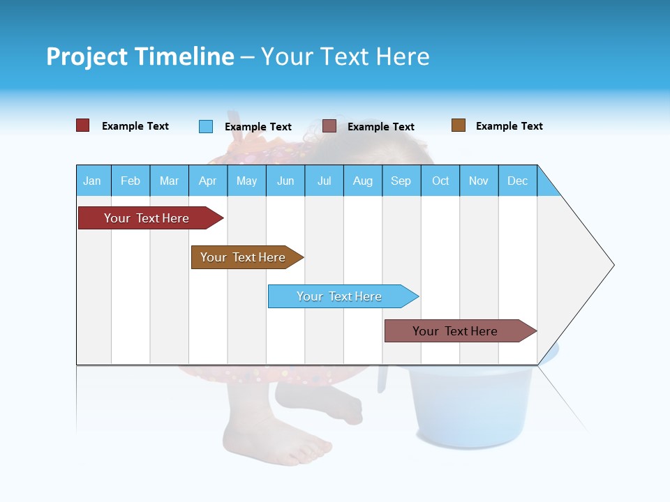 Baby With Pot And Toy PowerPoint Template