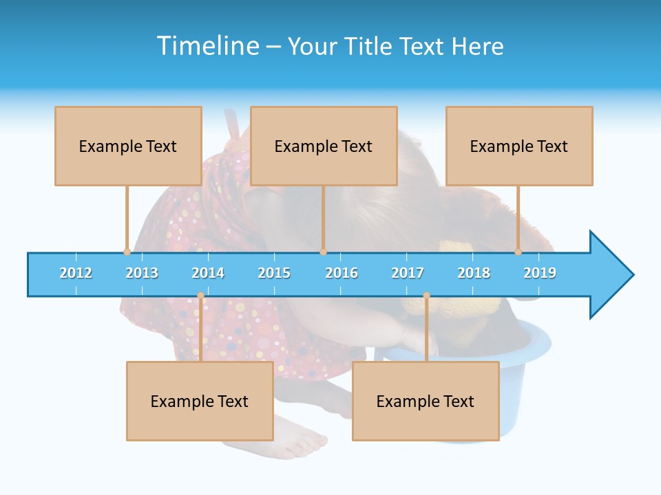 Baby With Pot And Toy PowerPoint Template