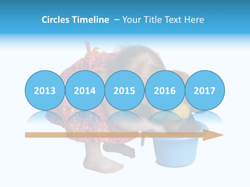 Baby With Pot And Toy PowerPoint Template