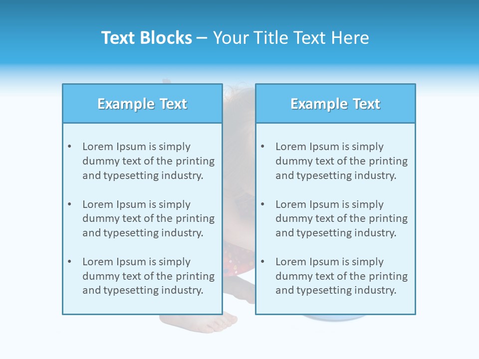 Baby With Pot And Toy PowerPoint Template