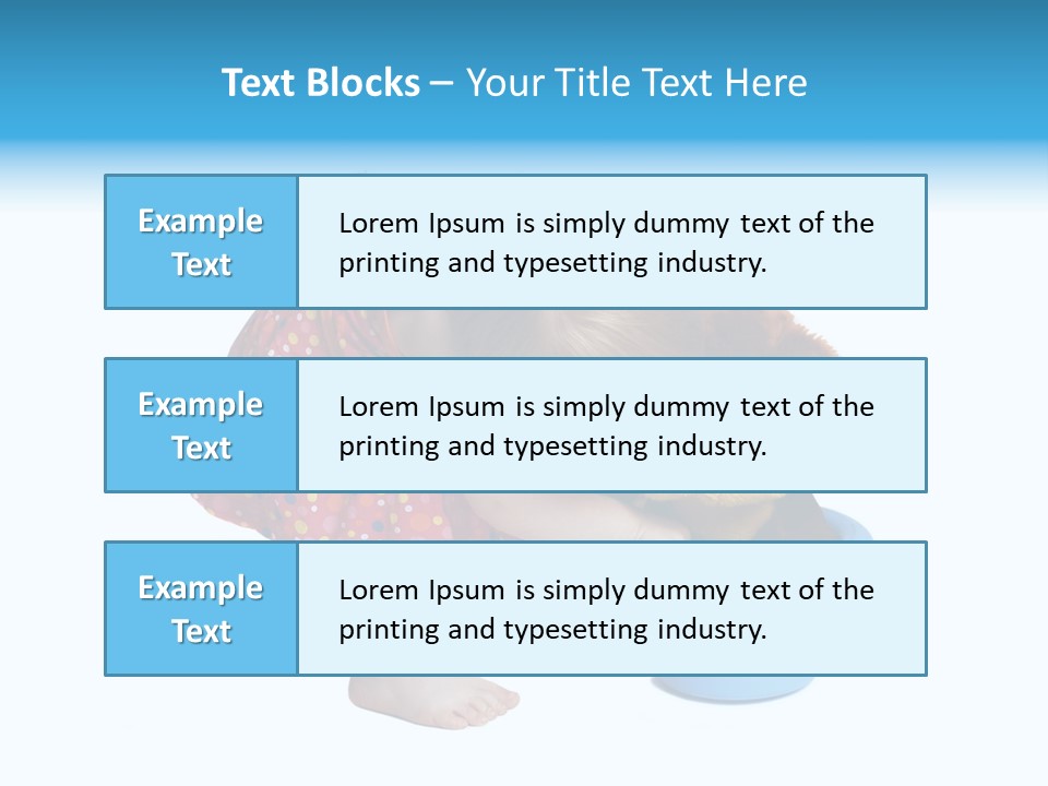 Baby With Pot And Toy PowerPoint Template