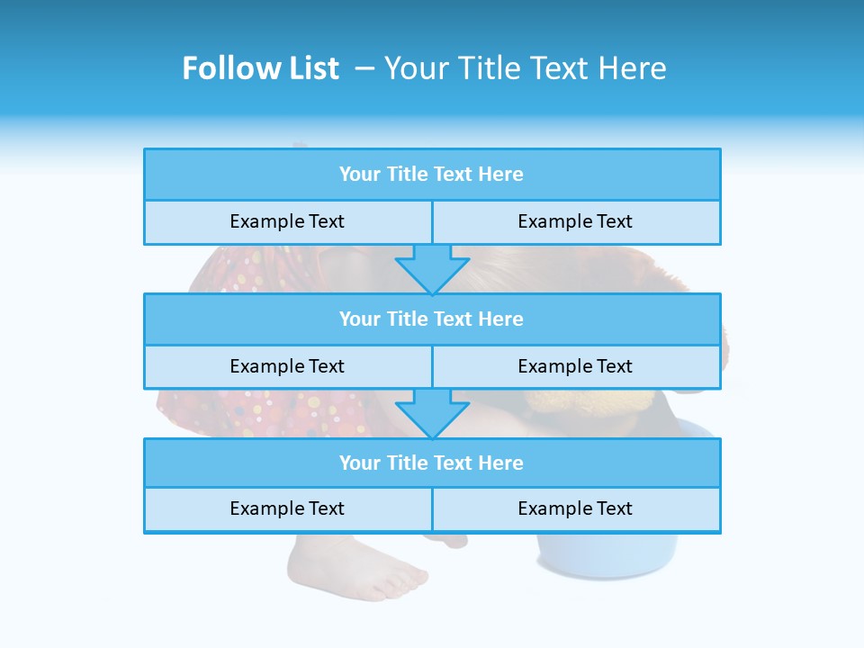 Baby With Pot And Toy PowerPoint Template