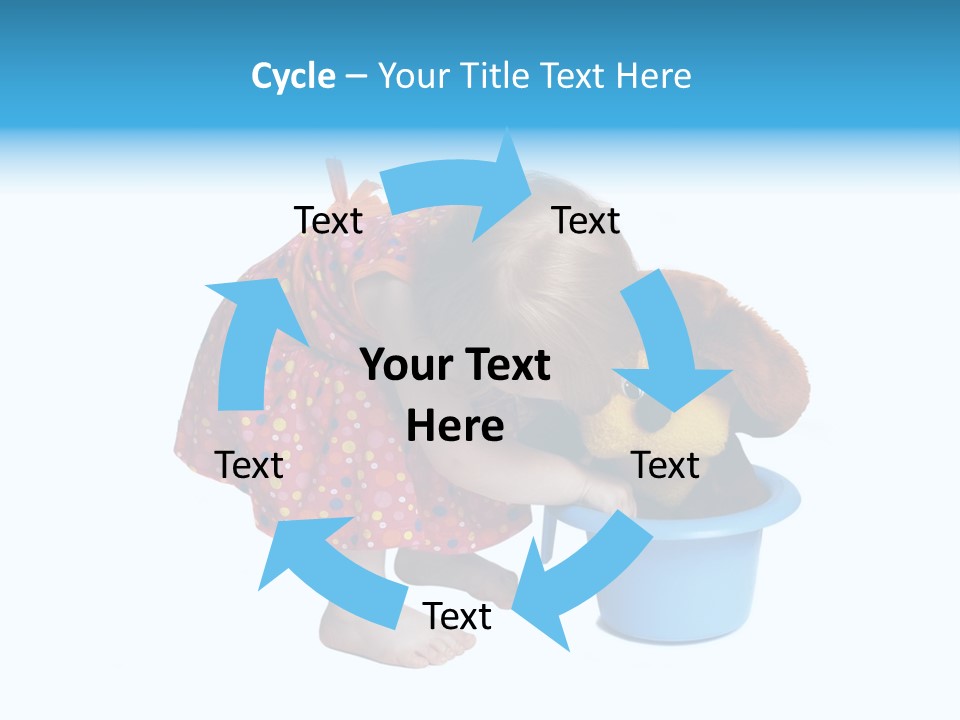 Baby With Pot And Toy PowerPoint Template