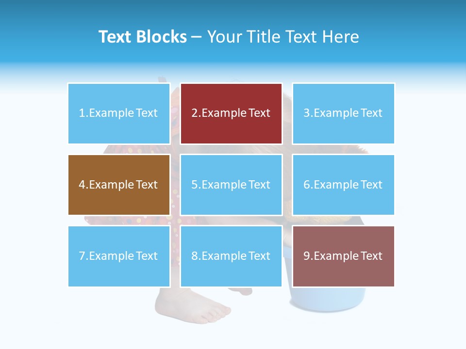 Baby With Pot And Toy PowerPoint Template