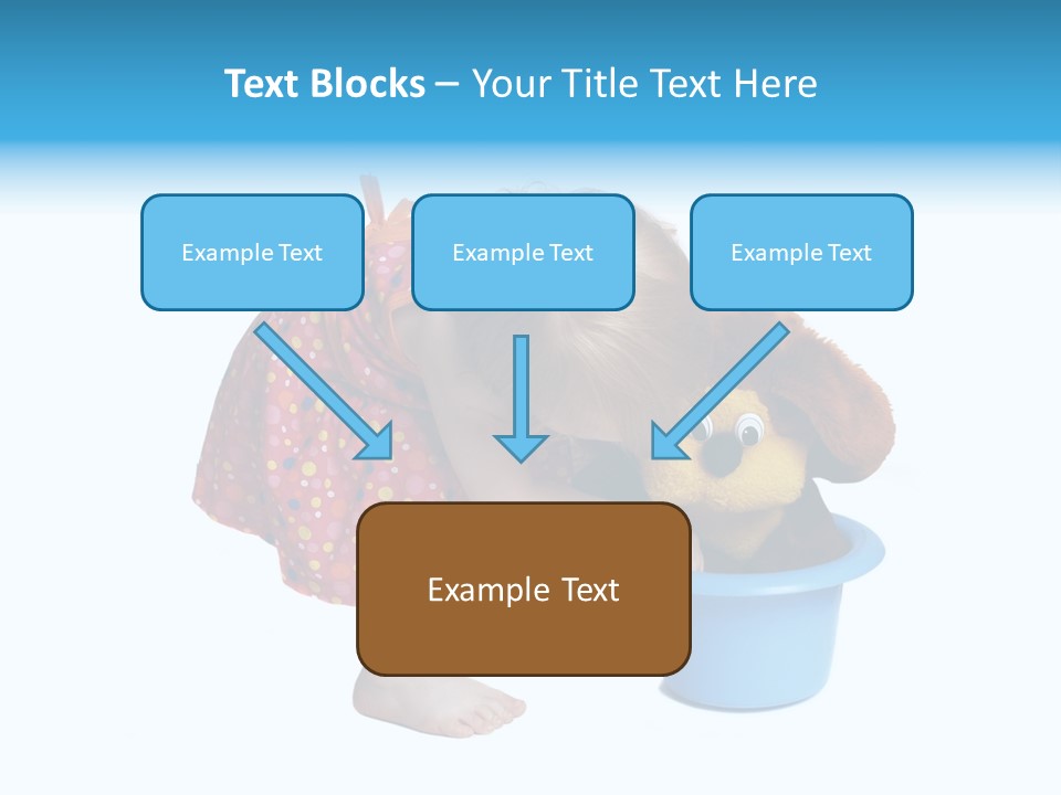 Baby With Pot And Toy PowerPoint Template