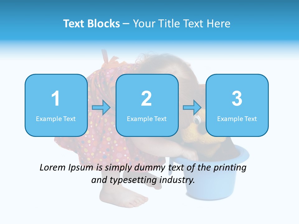 Baby With Pot And Toy PowerPoint Template