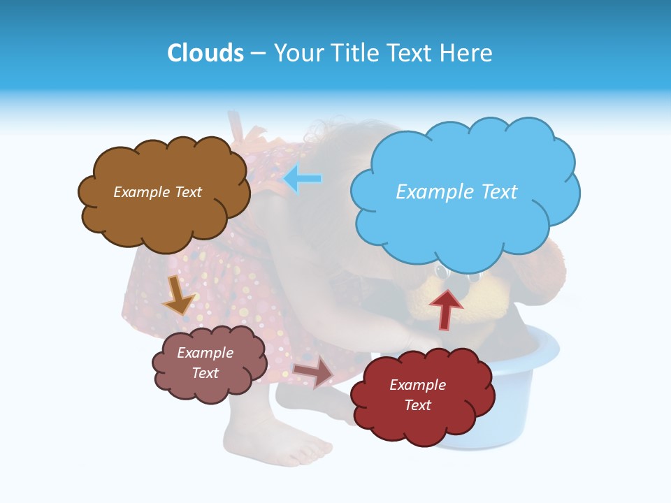 Baby With Pot And Toy PowerPoint Template