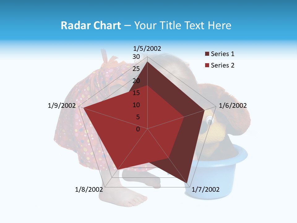 Baby With Pot And Toy PowerPoint Template