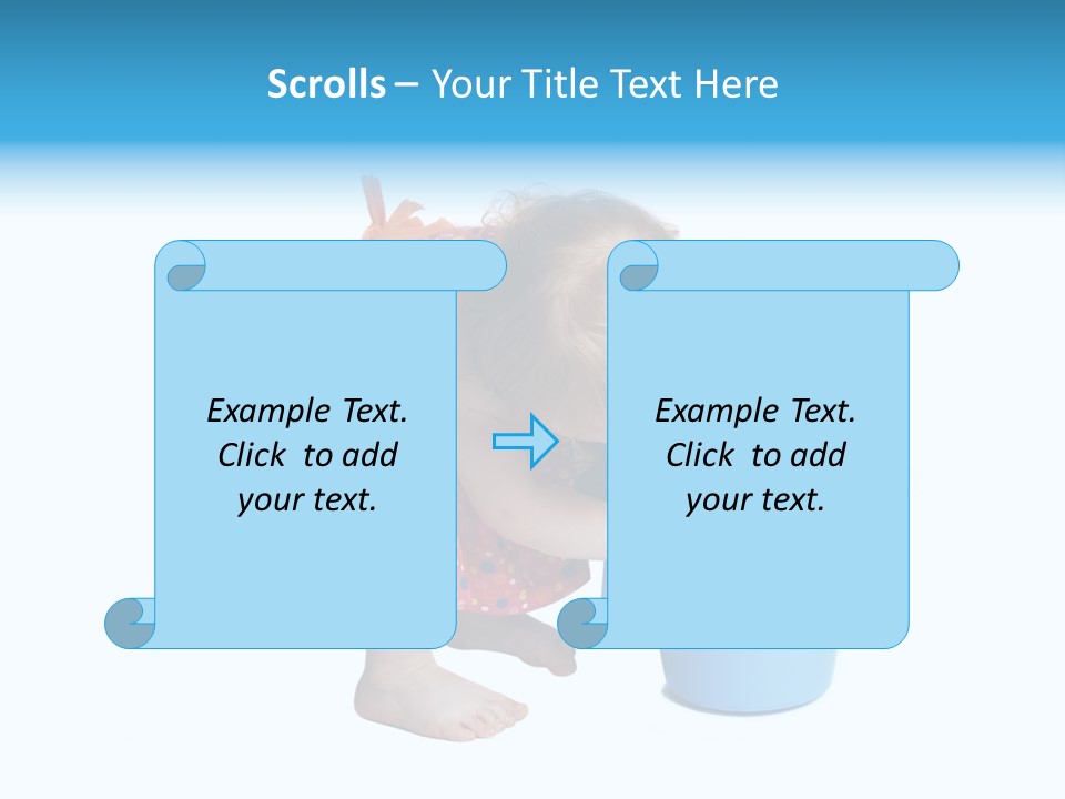 Baby With Pot And Toy PowerPoint Template