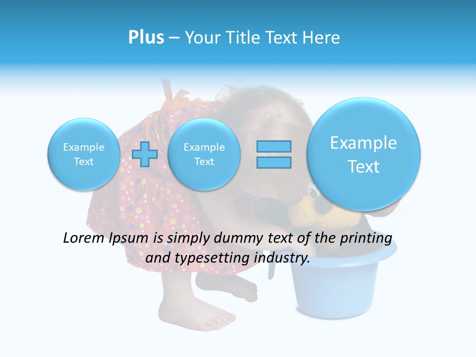 Baby With Pot And Toy PowerPoint Template