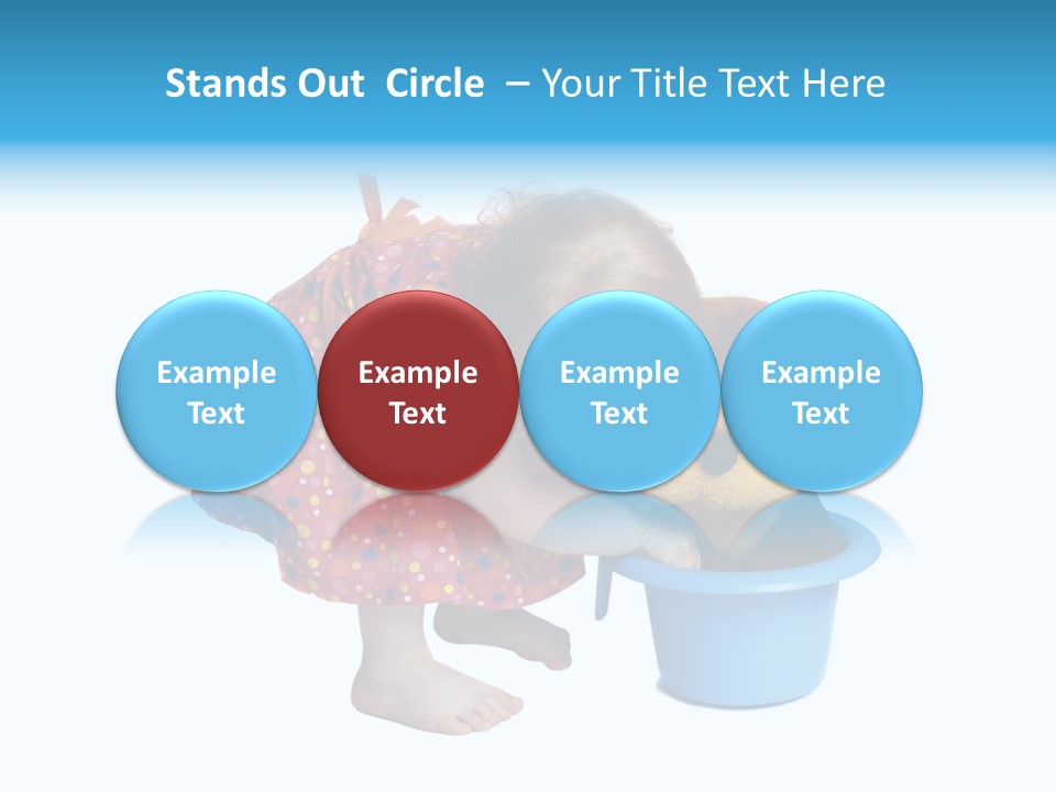 Baby With Pot And Toy PowerPoint Template