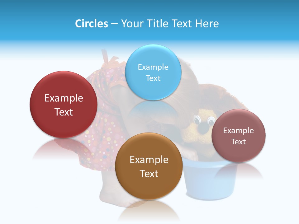 Baby With Pot And Toy PowerPoint Template