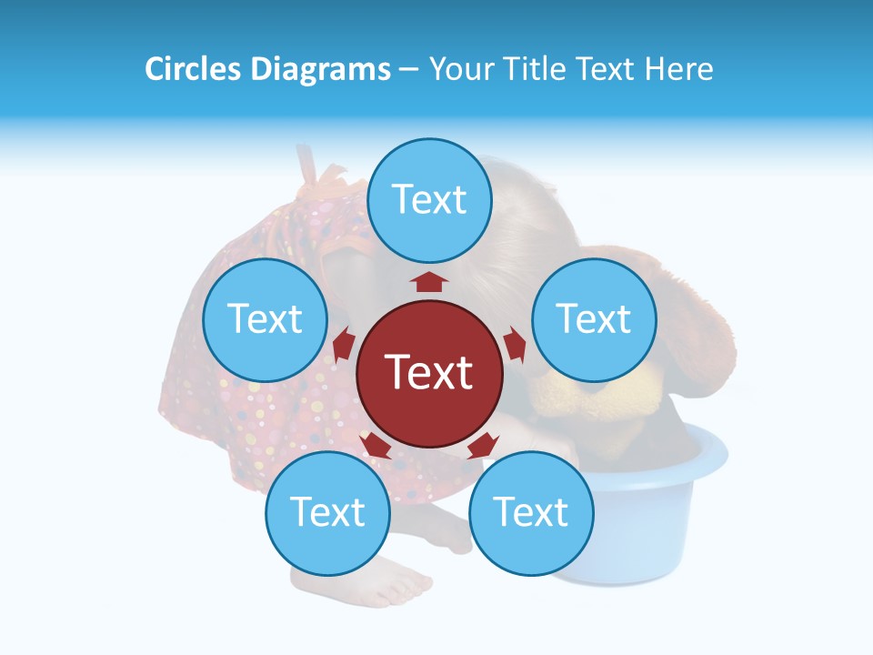 Baby With Pot And Toy PowerPoint Template