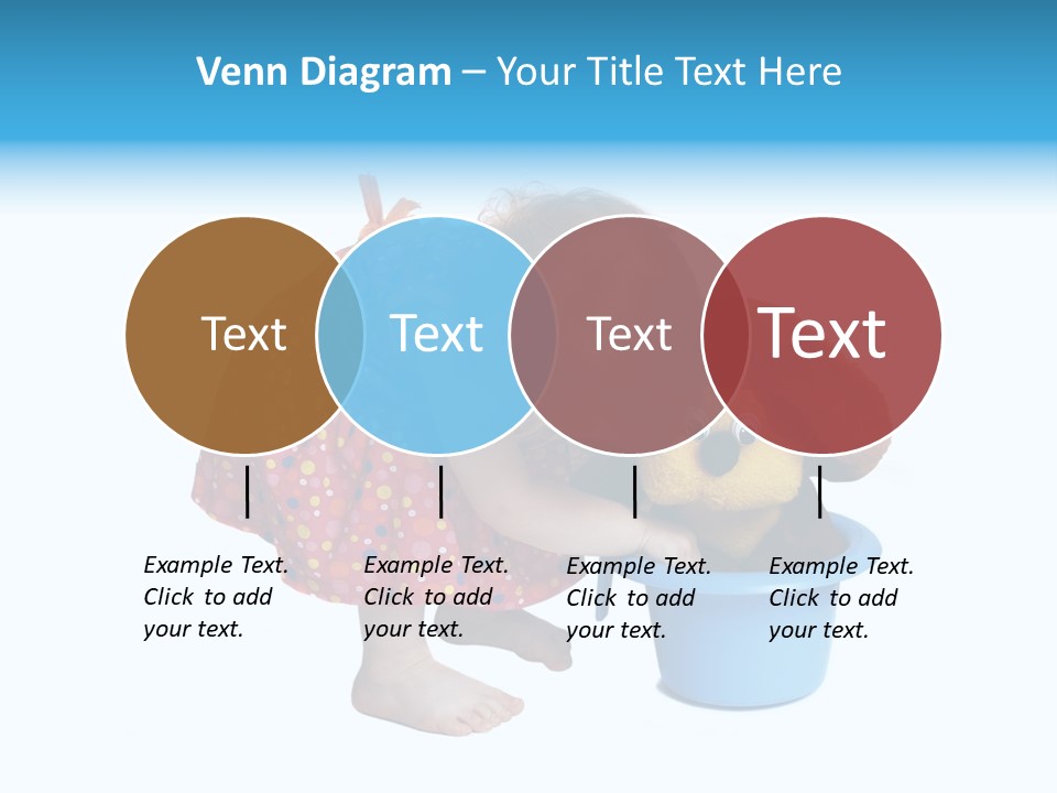 Baby With Pot And Toy PowerPoint Template