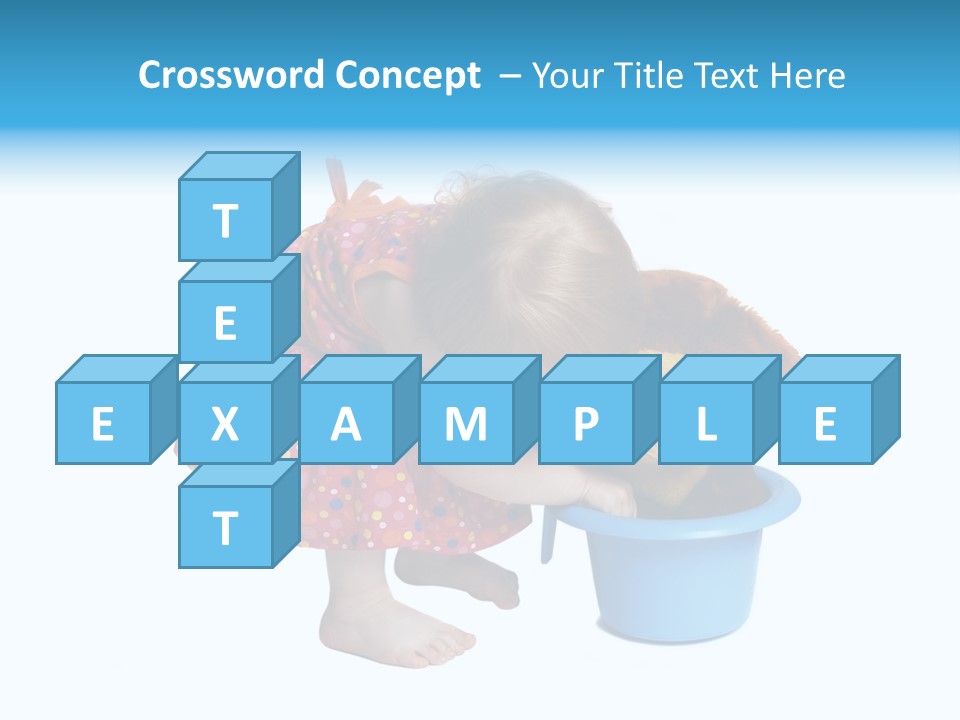 Baby With Pot And Toy PowerPoint Template