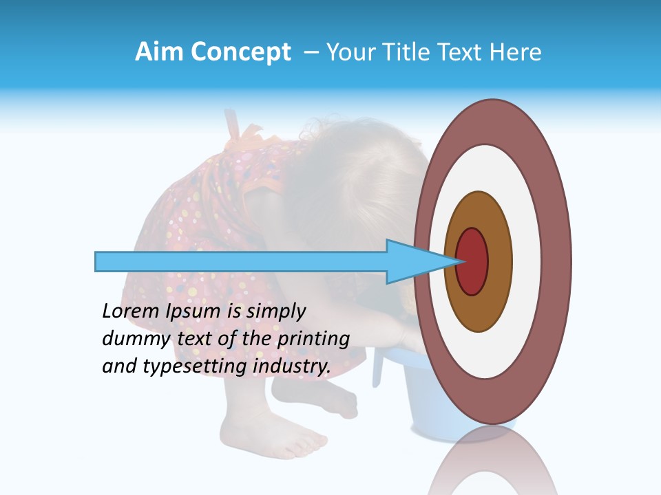 Baby With Pot And Toy PowerPoint Template