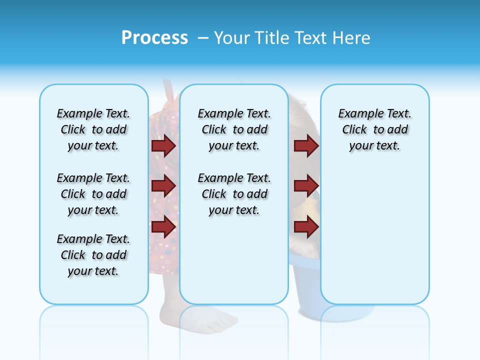 Baby With Pot And Toy PowerPoint Template