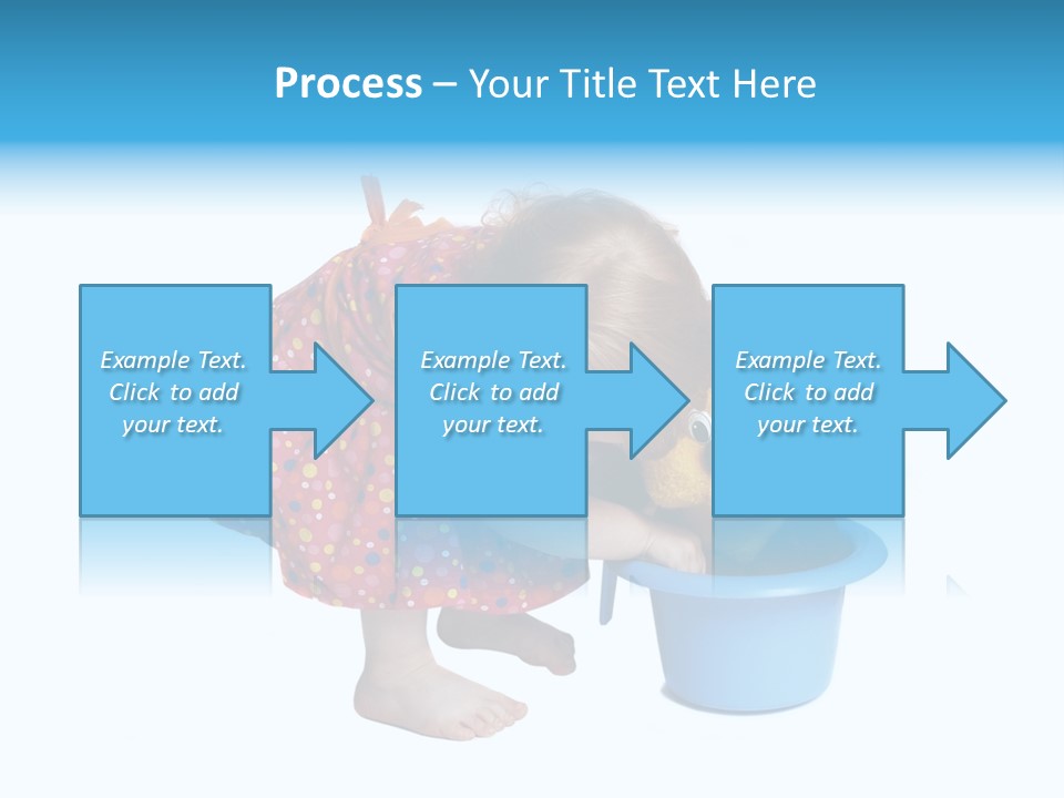 Baby With Pot And Toy PowerPoint Template