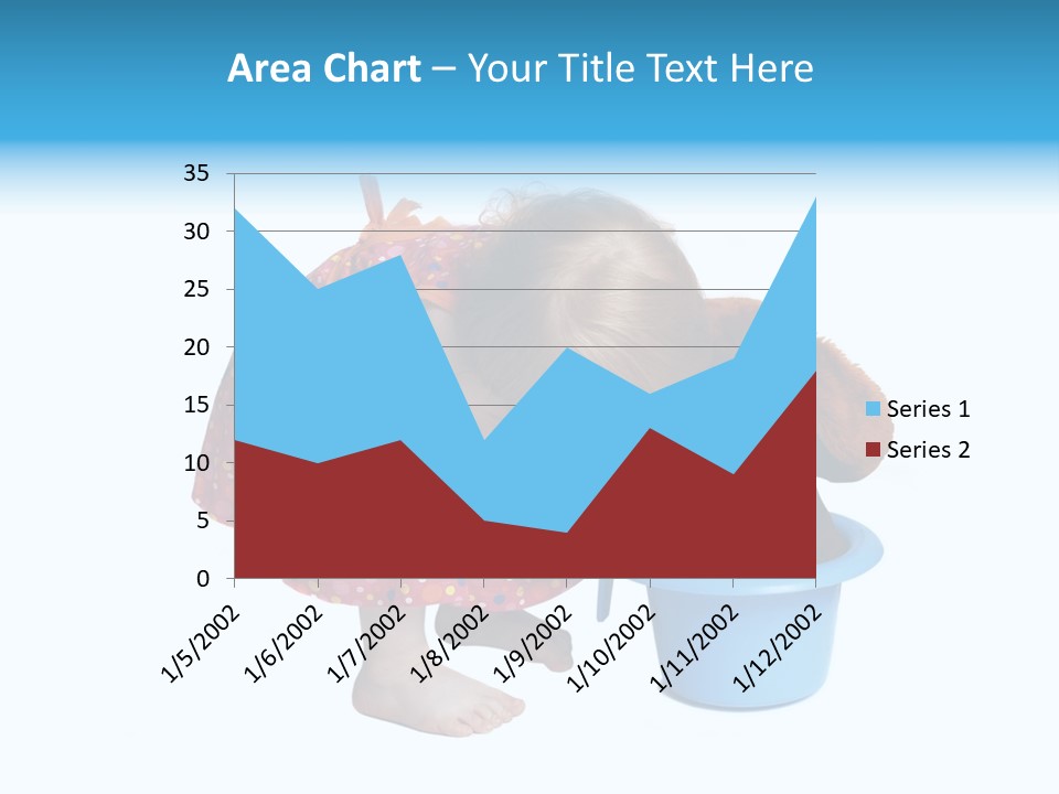 Baby With Pot And Toy PowerPoint Template