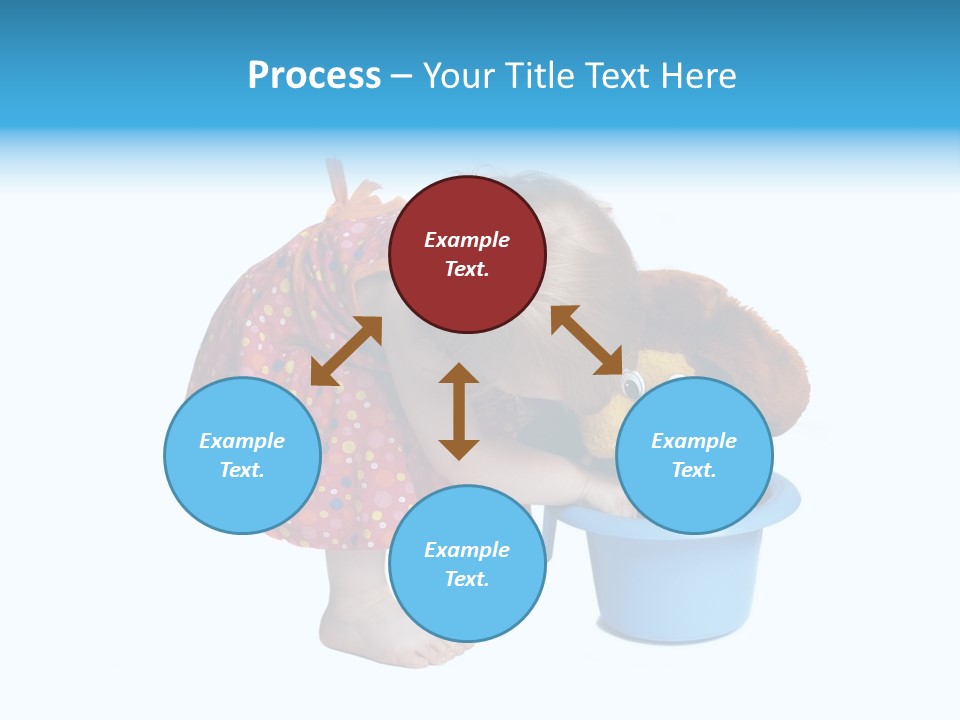 Baby With Pot And Toy PowerPoint Template