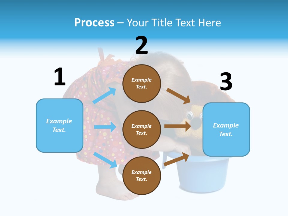 Baby With Pot And Toy PowerPoint Template
