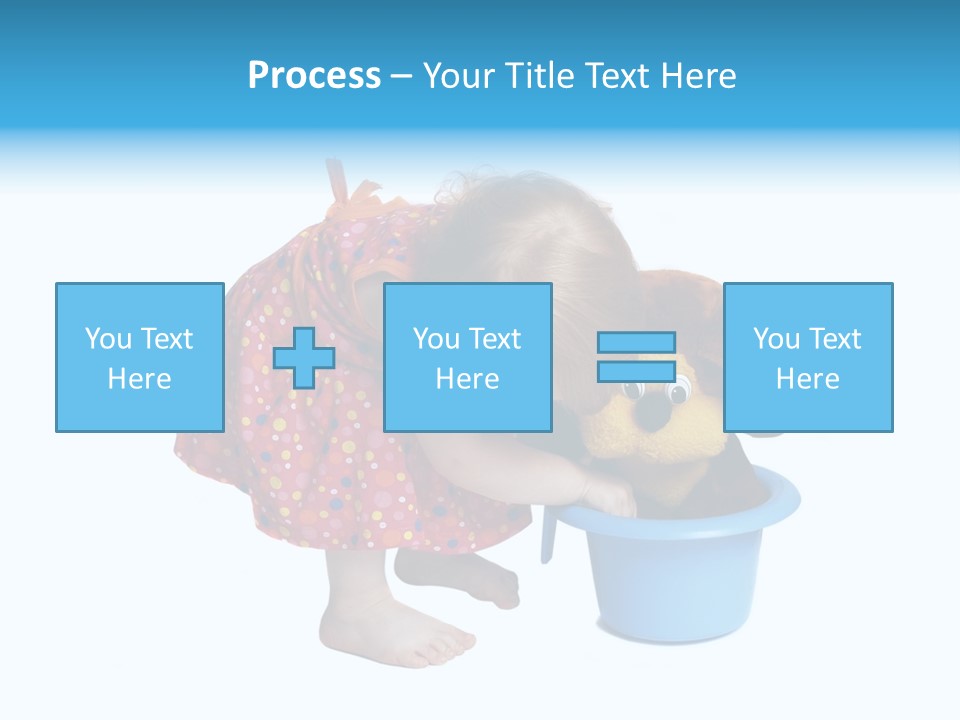 Baby With Pot And Toy PowerPoint Template