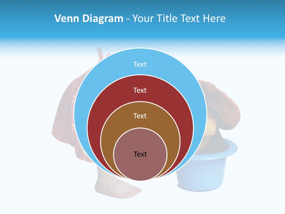 Baby With Pot And Toy PowerPoint Template