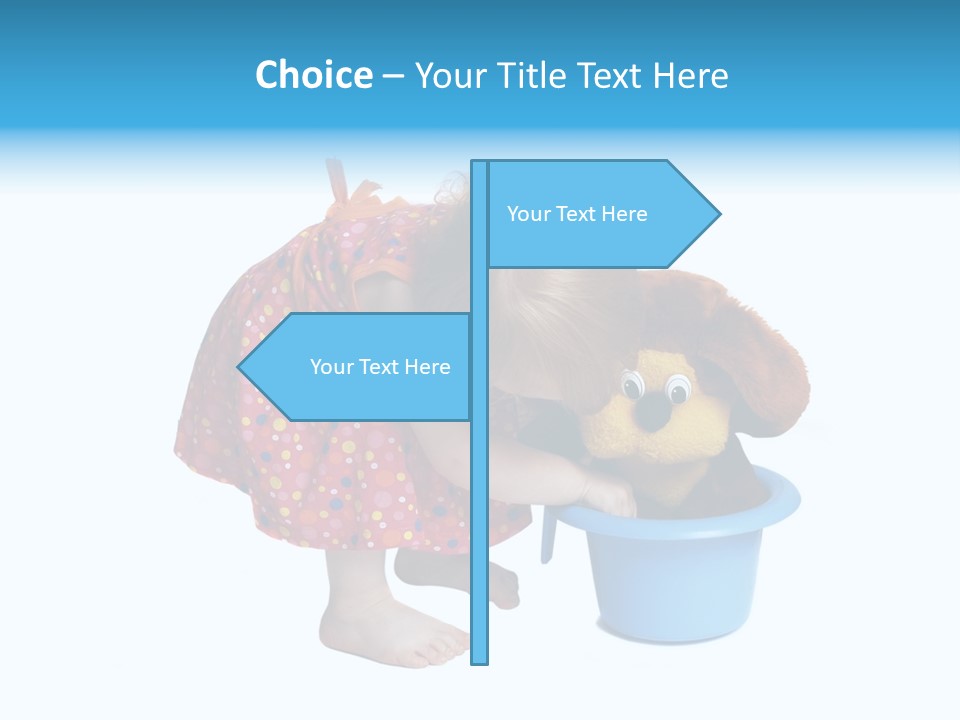 Baby With Pot And Toy PowerPoint Template
