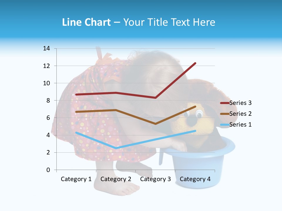 Baby With Pot And Toy PowerPoint Template