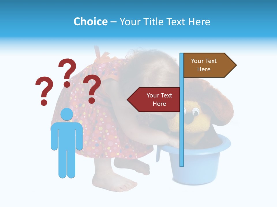 Baby With Pot And Toy PowerPoint Template