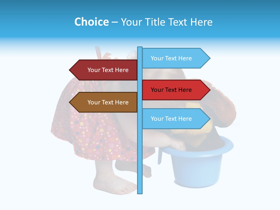 Baby With Pot And Toy PowerPoint Template