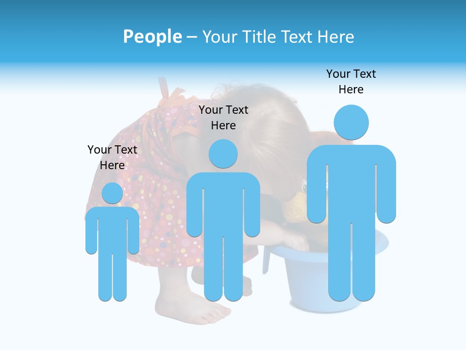 Baby With Pot And Toy PowerPoint Template