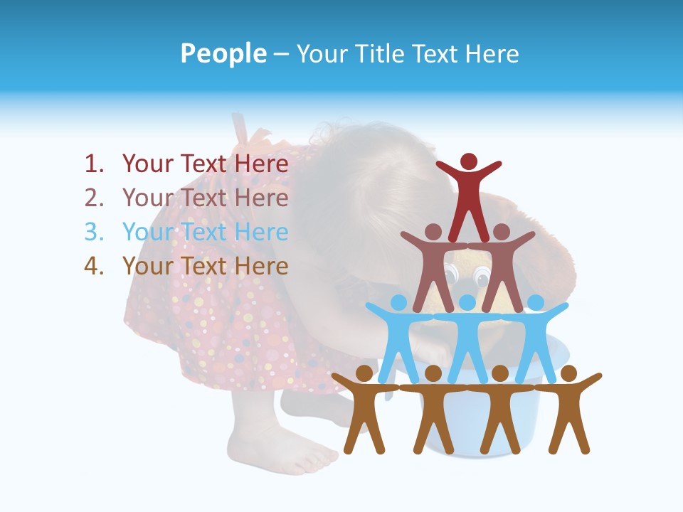 Baby With Pot And Toy PowerPoint Template