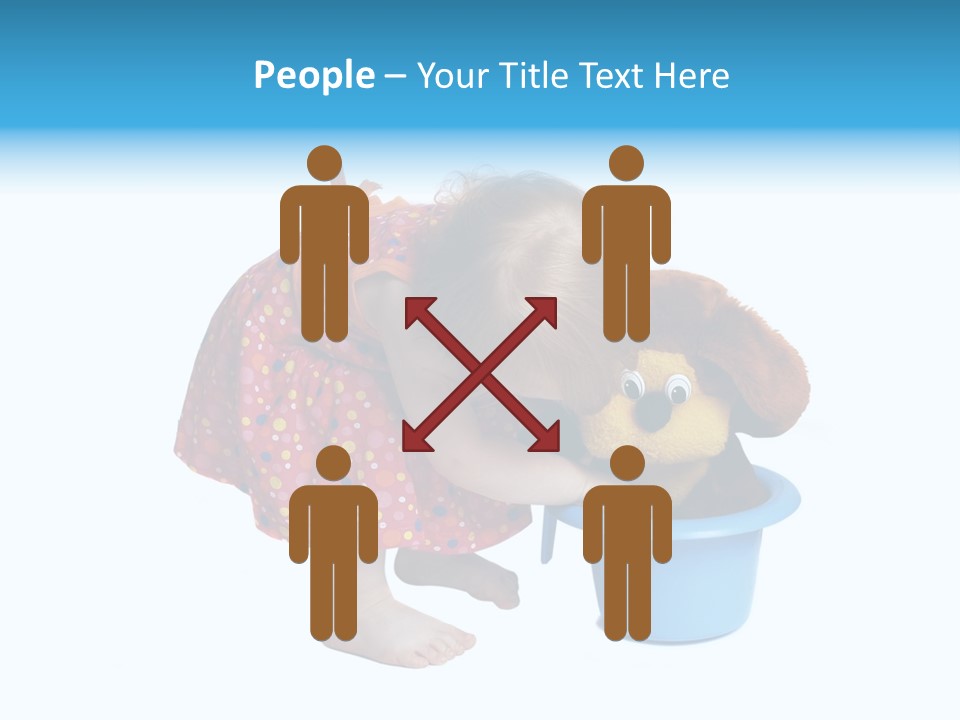 Baby With Pot And Toy PowerPoint Template