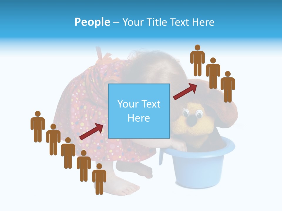 Baby With Pot And Toy PowerPoint Template