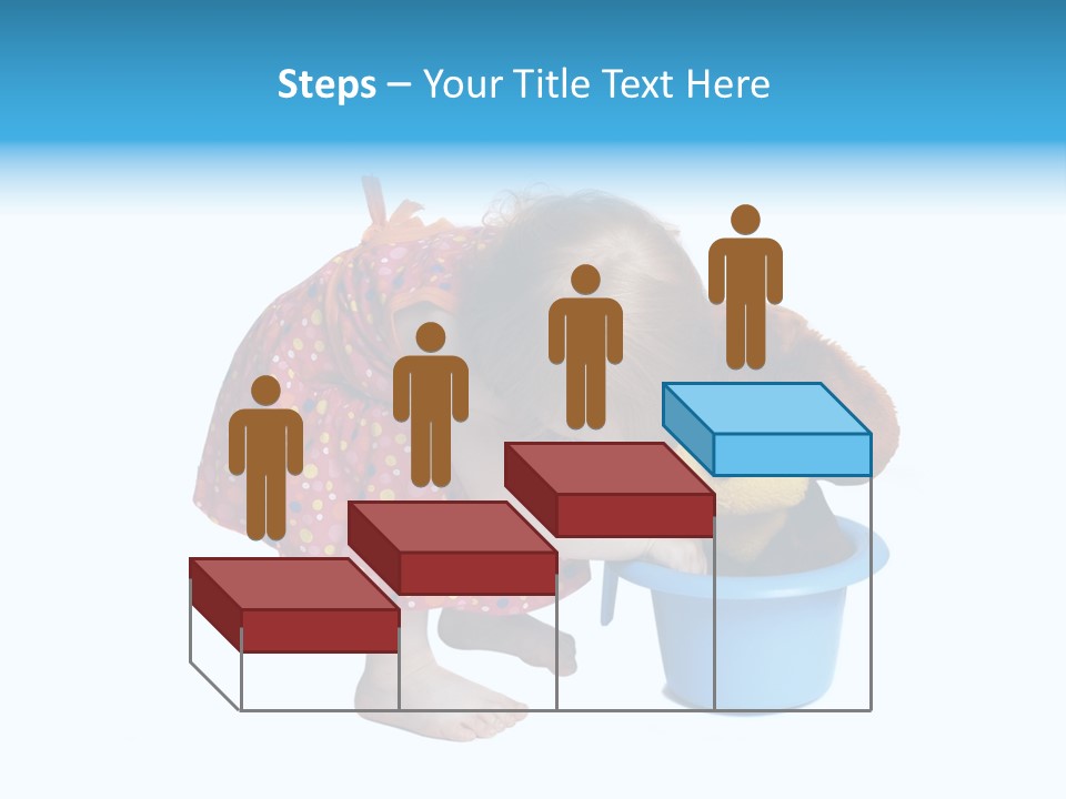 Baby With Pot And Toy PowerPoint Template