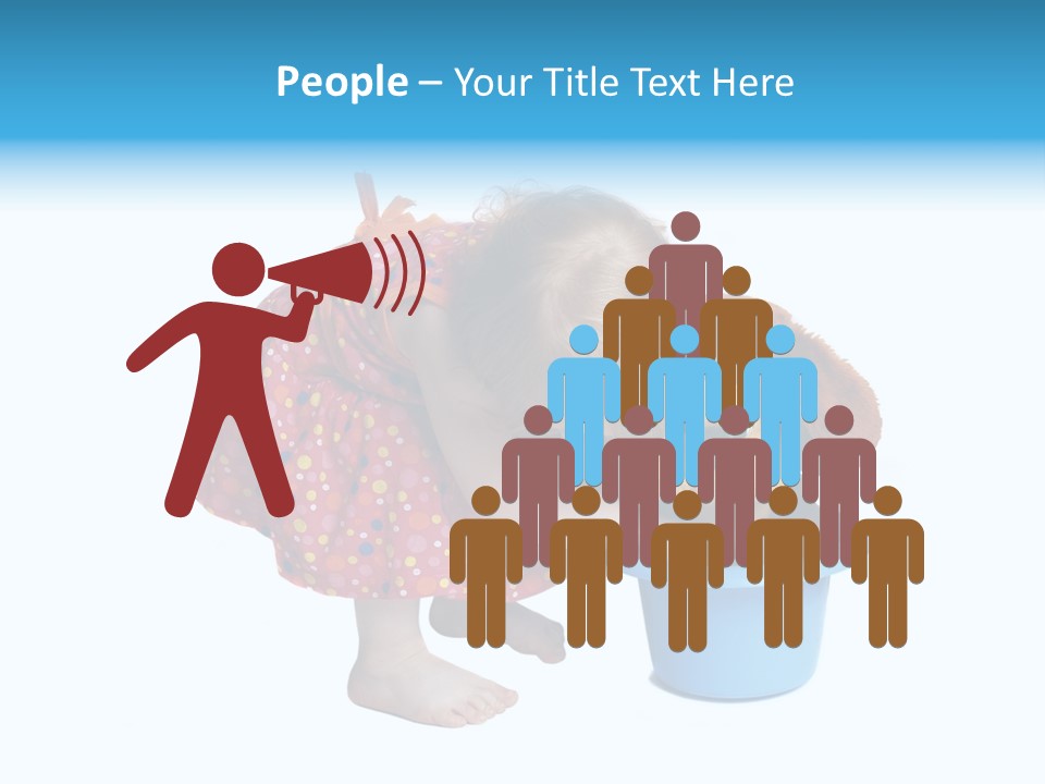 Baby With Pot And Toy PowerPoint Template