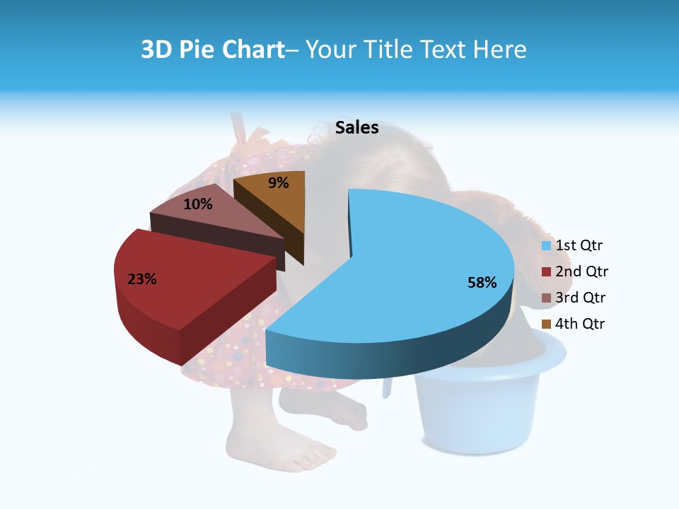 Baby With Pot And Toy PowerPoint Template