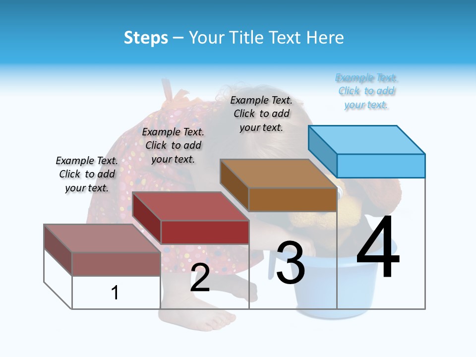Baby With Pot And Toy PowerPoint Template