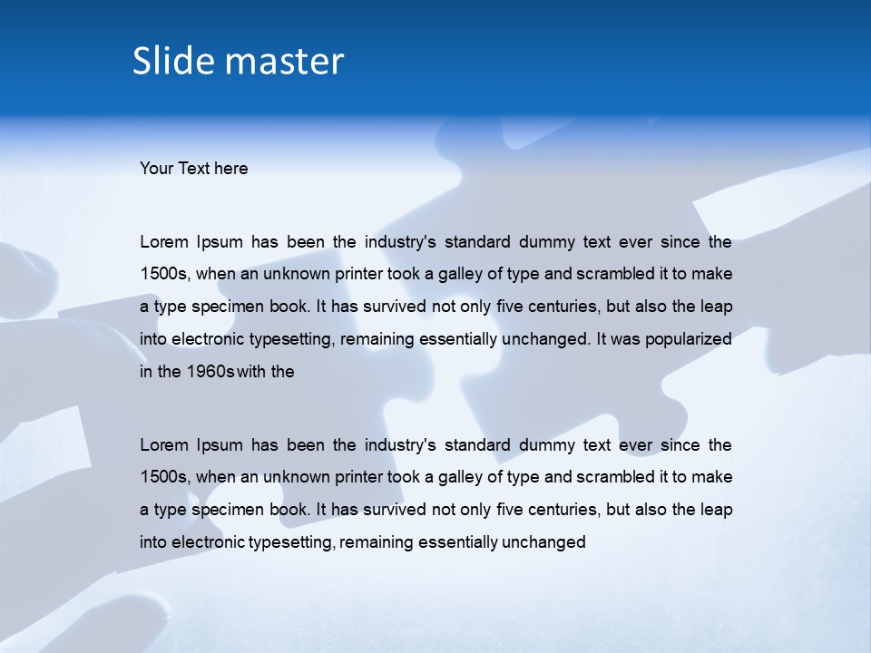 Hands Trying To Fit Two Puzzle Pieces Together PowerPoint Template