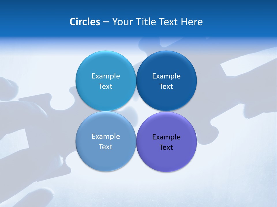 Hands Trying To Fit Two Puzzle Pieces Together PowerPoint Template