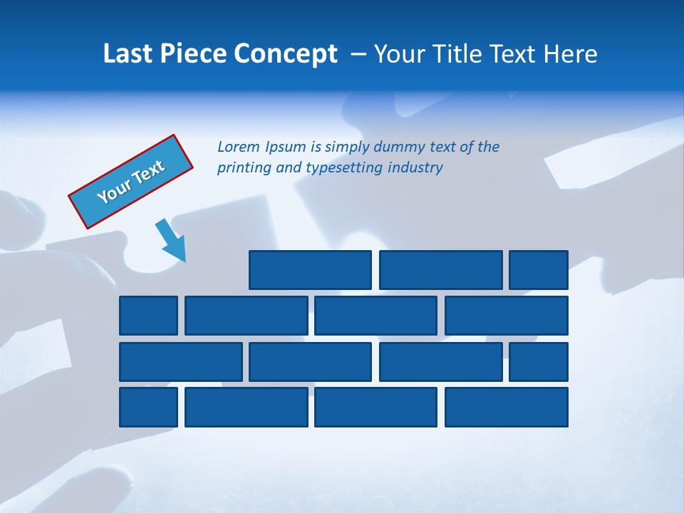Hands Trying To Fit Two Puzzle Pieces Together PowerPoint Template