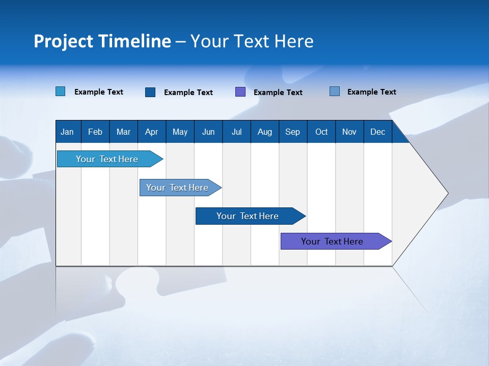 Hands Trying To Fit Two Puzzle Pieces Together PowerPoint Template