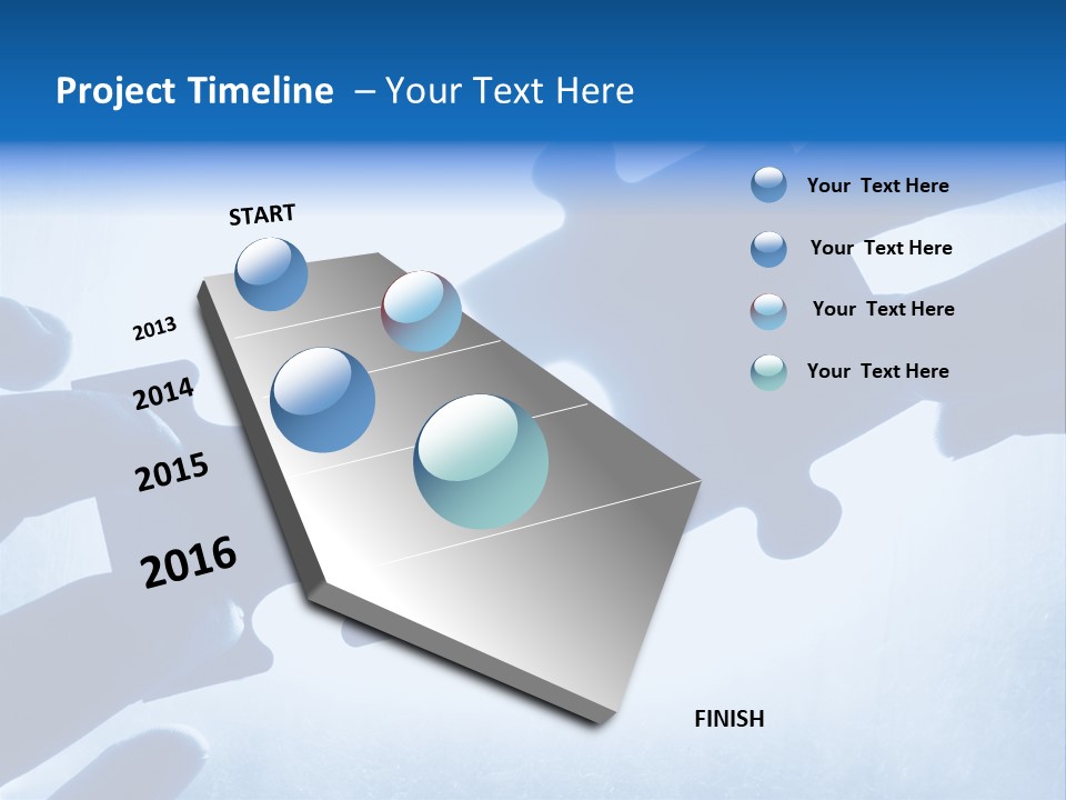 Hands Trying To Fit Two Puzzle Pieces Together PowerPoint Template